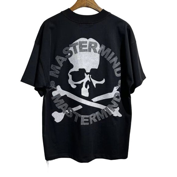Skull Print Short-Sleeved T-Shirt Black Mastermind Japan